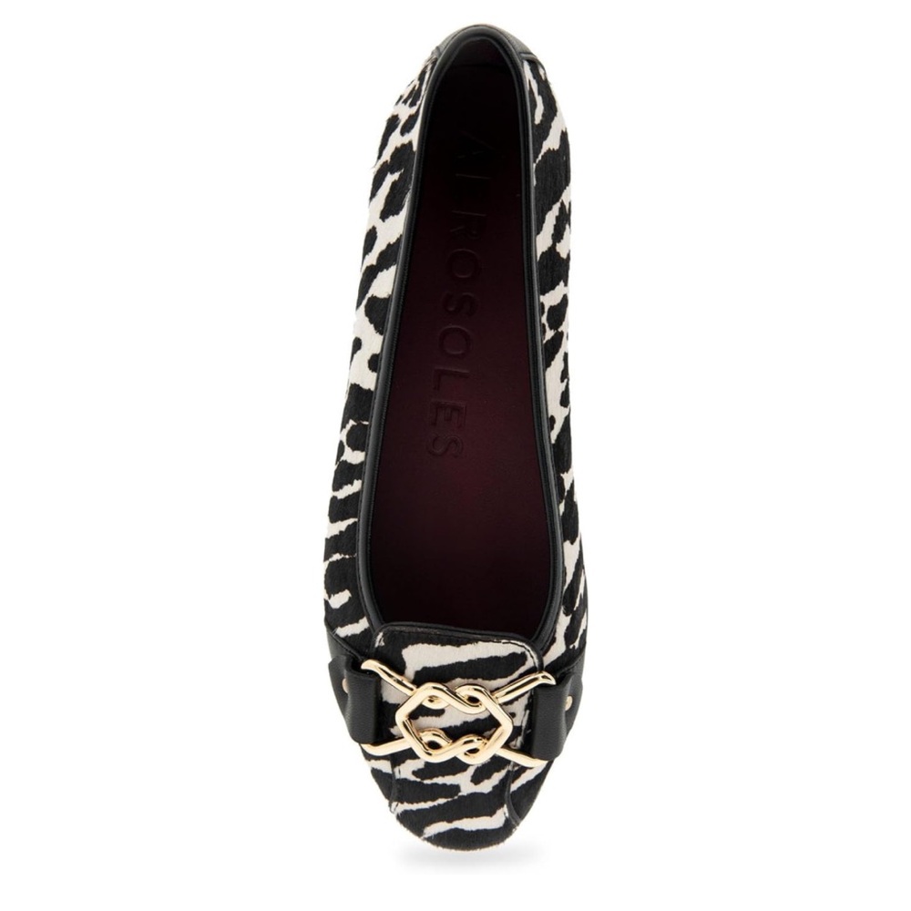 Aerosoles Bia Ballet Flat Calf Hair size 12 New Zebra Shoes